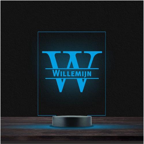 Led Lamp Met Naam - RGB 7 Kleuren - Willemijn