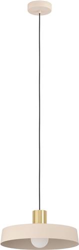 EGLO Valdiola Hanglamp - E27 - Ø 36 cm - Beige/Goud - Staal