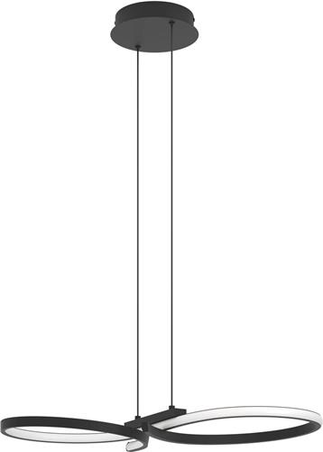 EGLO Serpins Hanglamp - LED - 66 cm - Zwart/Wit