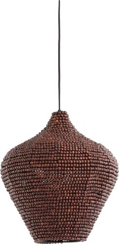 Light & Living Hanglamp Kalenga - Kralen - 36cm - Donkerbruin