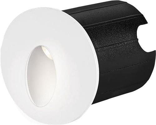 LED Inbouw Wandspot - Brinton Victo - 2W 240lm - 830 Warm Wit 3000K - IP65 - Rond - Wit