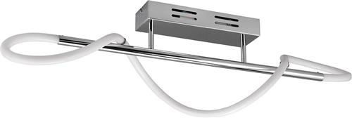 LED Plafondlamp - Plafondverlichting - Torna Argino - 28W - Natuurlijk Wit 4000K - Dimbaar - Rond - Chroom - Metaal