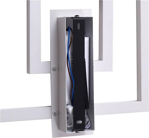 Lindby - LED plafondlamp - 2lichts - Aluminium, kunststof, ijzer - H: 6 cm - wit - Inclusief lichtbronnen