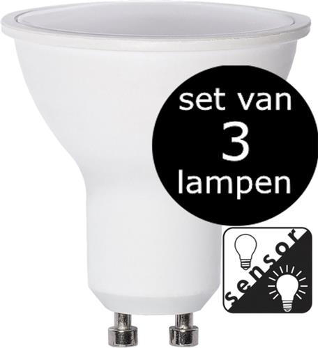 Star Trading - 3-Pack | LED - Schemersensor - Spot - GU10 - 4.7W - Warm Wit - 3000K