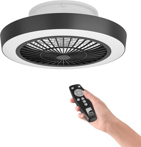 EGLO Sazan Plafondlamp met ventilator - 54,8cm - AC-longer life - Wit/Zwart