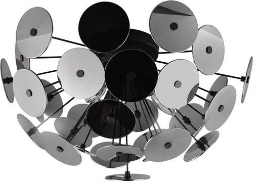 LED Hanglamp - Torna Discon - E14 Fitting - 3-lichts - Rond - Mat Zwart - Metaal