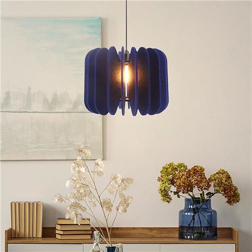 Hanglamp van PET-vilt marineblauw - Benthe