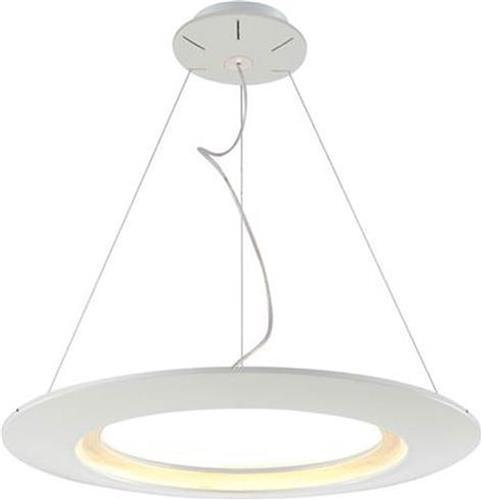 LED Hanglamp - Hangverlichting - Concepty - 35W - Natuurlijk Wit 4000K - Wit Aluminium