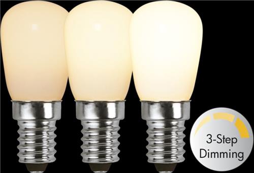 3 standen - Kogellamp - E14 - 2W - Extra Warm Wit - 2700K - Opaal