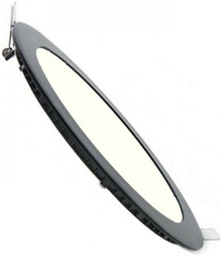LED Downlight Slim - Inbouw Rond 18W - Dimbaar - Natuurlijk Wit 4200K - Mat Zwart Aluminium - Ø225mm