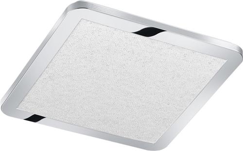 LED Plafondlamp - Torna Ceaniry - Opbouw Vierkant 18W - Spatwaterdicht IP44 - Dimbaar - Warm Wit 3000K - Glans Chroom