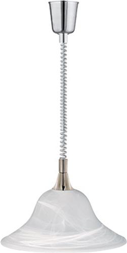 LED Hanglamp - Hangverlichting - Torna Voluna - E27 Fitting - Rond - Mat Nikkel - Aluminium