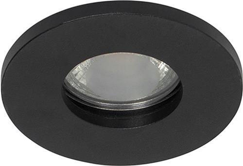 QAZQA shed - Moderne Inbouwspot voor badkamer - 1 lichts - Ø 85 mm - Zwart -