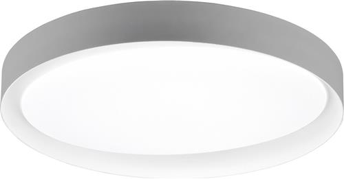 LED Plafondlamp - Plafondverlichting - Trion Zati - 24W - Aanpasbare Kleur - Afstandsbediening - Dimbaar - Rond - Mat Grijs - Kunststof