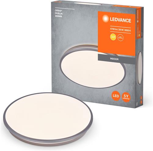 LEDVANCE ORBIS DUBLIN plafondlamp, zilver, 36W, 4150lm