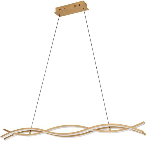 EGLO Lasana 4 Hanglamp - LED - 90 cm - Lichtbruin/Wit