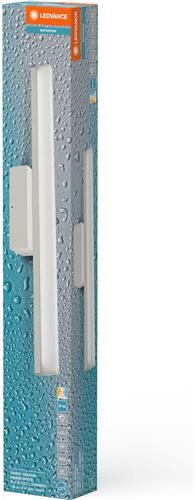 LEDVANCE Orbis Mirror light in white, 60 cm, aluminium housing, 10 W, 950 lm, IP44 protection rating, colour temp. adjustable via Click CCT (4,000 K & 3,000 K), infinitely dimmable via touch control