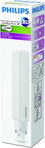 Philips - LED PLC - CorePro - 8.5W - 830 - 3000K warm wit - 2P - G24d-3