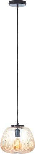 Brilliant Kaizen - Hanglamp - Glas - 1xE27 Max 40W - Amber/zwart