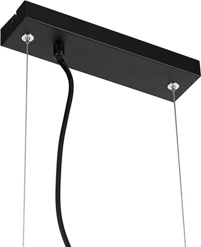 QAZQA uvas - Design Hanglamp eettafel - 8 lichts - L 800 mm - Zwart Goud - Woonkamer | Slaapkamer