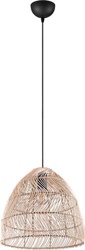 LED Hanglamp - Hangverlichting - Trion Kei - E27 Fitting - 1-lichts - Rond - Bruin - Rotan
