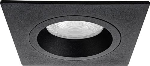 Spot Armatuur GU10 - Proma Rodos Pro - GU10 Inbouwspot - Vierkant - Zwart - Aluminium - 93mm