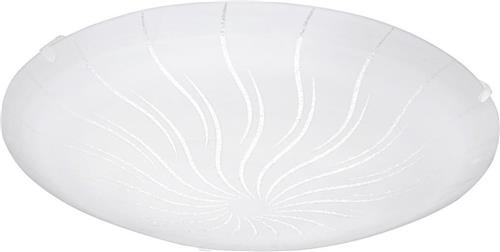 EGLO Margitta 1 - Wand/Plafondlamp - 1 Lichts - Ø315mm. - Wit - Granille Wit, Helder