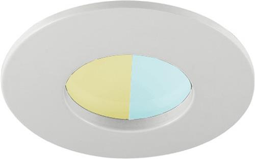 IP44 Inbouwspot Hilma met Philips HUE White Ambiance - inbouw spot - Wit - rond - voor badkamer / overkapping / buiten - IP44 - GU10 - Buitendiameter: 85MM - boorgat: 70-76MM - min. Inbouwdiepte: 90MM