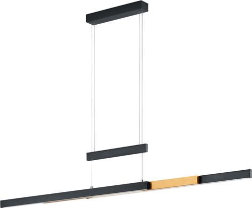 LED Hanglamp - Torna Trojan Up and Down - 45W - Aanpasbare Kleur - Rechthoek - Mat Zwart - Aluminium
