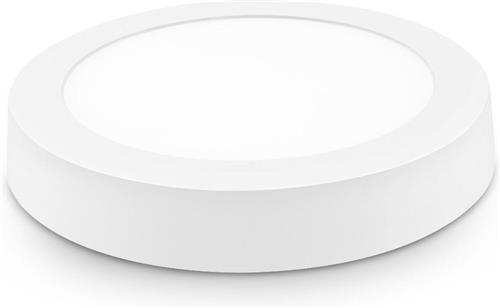 LED plafondlamp - opbouw rond - Neutraal wit - wit - 18W
