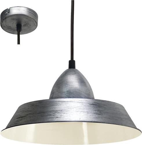 EGLO Vintage Auckland - Hanglamp - 1 Lichts - Ø260mm. - Antiek Zilver