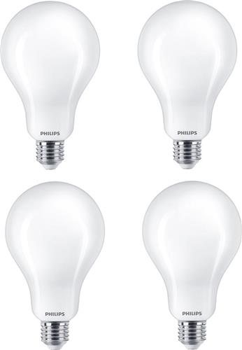 4 stuks Philips LED lamp A95 E27 23W 3452lm 2700K Niet dimbaar Ø9.5cm Lengte 16.5cm