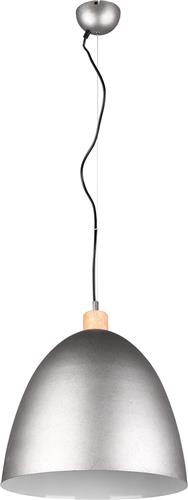 LED Hanglamp - Trion Jaguar - E27 Fitting - Rond - Mat Nikkel - Aluminium - Tot 60W