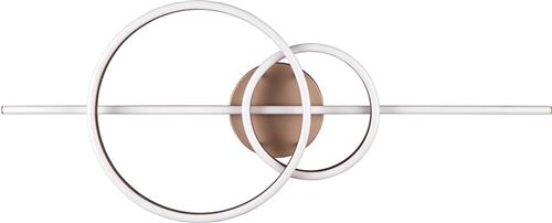 LED Plafondlamp - Trion Atilla - 54W - Aanpasbare kleur - Dimbaar - Coffee - Metaal