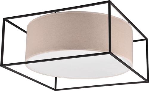 LED Plafondlamp - Plafondverlichting - Trion Rocky - E27 Fitting - 3-lichts - Industrieel - Mat Zwart - Metaal