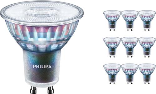 Voordeelpak 10x Philips MASTER LEDspot ExpertColor GU10 PAR16 3.9W 265lm 36D - 927 Zeer Warm Wit | Beste Kleurweergave - Dimbaar - Vervangt 35W.