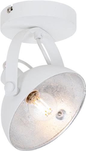 QAZQA magnax - Industriele Plafondspot | Spotje | Opbouwspot - 1 lichts - L 17.9 cm - Wit - Industrieel - Woonkamer