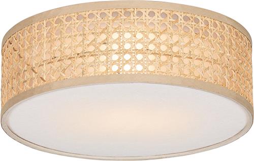 QAZQA tromma - Oosterse Plafondlamp - 1 lichts - Ø 30 cm - Naturel - Woonkamer | Slaapkamer | Keuken