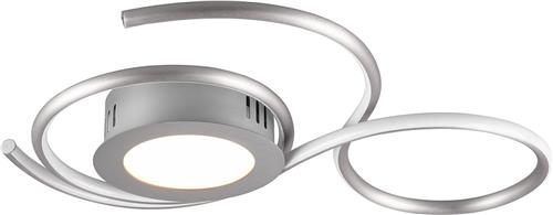 LED Plafondlamp - Plafondverlichting - Trion Jivino - 36W - Aanpasbare Kleur - Dimbaar - Rond - Mat Nikkel - Aluminium