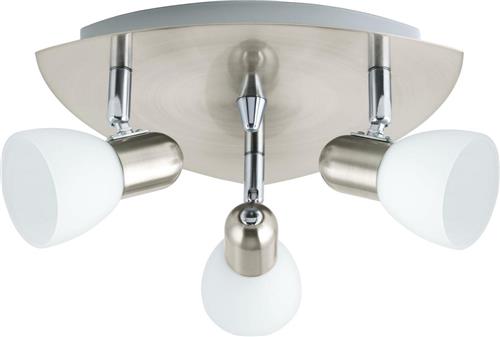EGLO Enea - Plafondspots - 3 Lichts - Nikkel-Mat - Wit