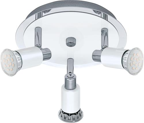 EGLO Eridan - Spot - 3 Lichts - Chroom, Glanzend Wit