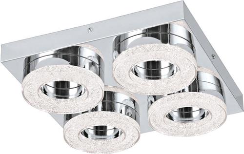 EGLO Fradelo - Wand/Plafondlamp - 4 Lichts - Chroom, Helder