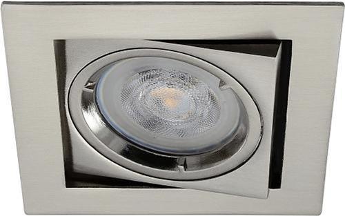 LED inbouwspot Sjoerd -Vierkant RVS Look -Koel Wit -Dimbaar -3.5W -Philips LED