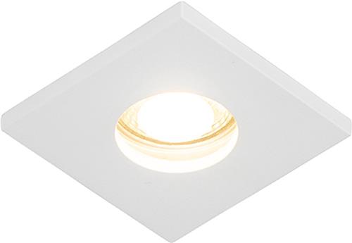 QAZQA doku - Moderne Inbouwspot voor badkamer - 1 lichts - L 85 mm - Wit -