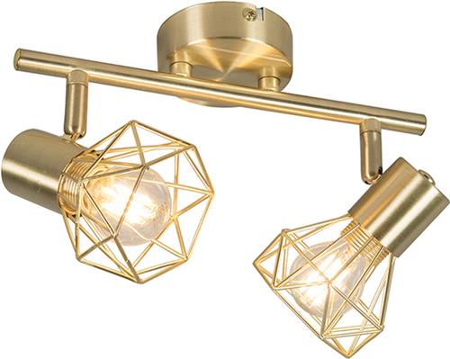 QAZQA mosh - Moderne Plafondspot | Spotje | Opbouwspot - 2 lichts - L 34 mm - Messing - Woonkamer | Slaapkamer | Keuken