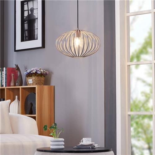 Lindby - hanglamp - 1licht - IJzer - E27 - crème