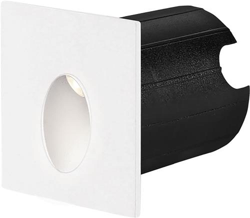 LED Inbouw Wandspot - Brinton Victo - 2W 240lm - 830 Warm Wit 3000K - IP65 - Vierkant - Wit