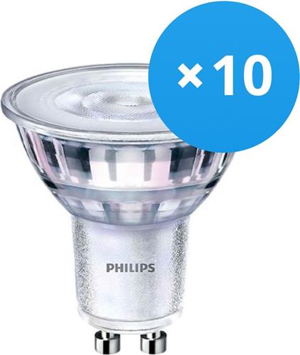 Voordeelpak 10x Philips CorePro LEDspot MV GU10 4W 840 36D | Koel Wit - Dimbaar - Vervangt 35W