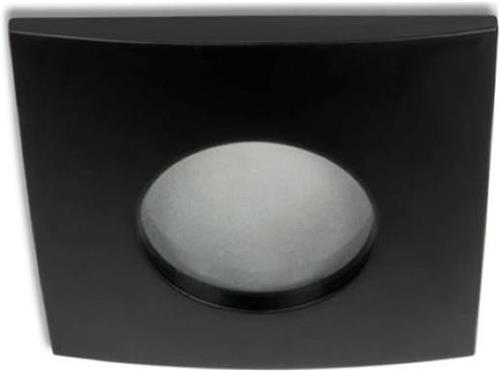 IP44 LED inbouwspot Hanin -Vierkant Zwart -Warm Wit -Niet Dimbaar 2.7W -Philips