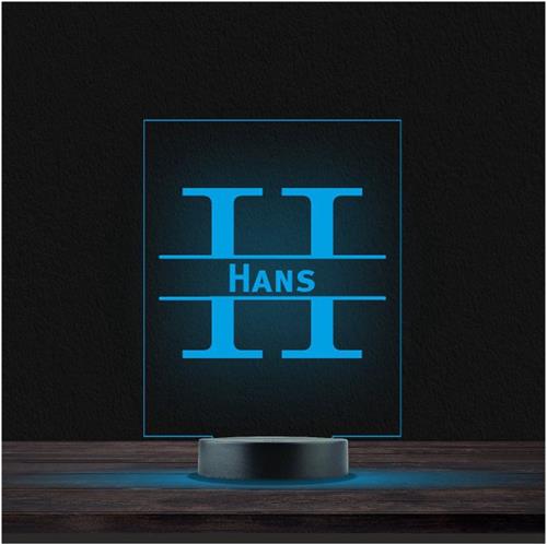Led Lamp Met Naam - RGB 7 Kleuren - Hans